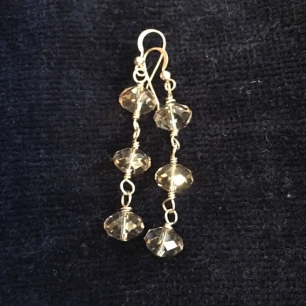 THREE DROP Opaque Faceted Earrings!